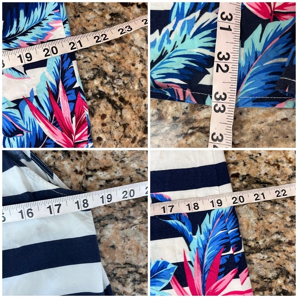 Tommy Bahama Striped Tropical Shift Mini Dress S Coastal Resort Nautical - Picture 6 of 10